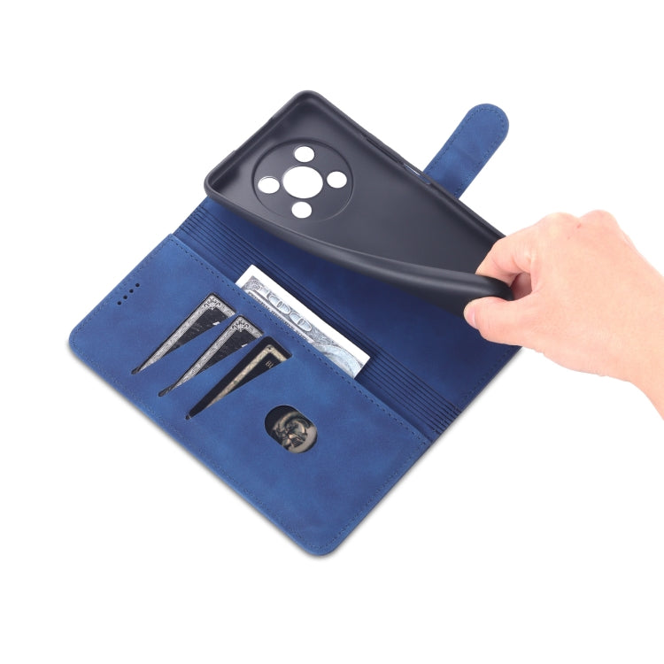 For Honor X30 AZNS Skin Feel Calf Texture Horizontal Flip Leather Phone Case(Blue) by AZNS