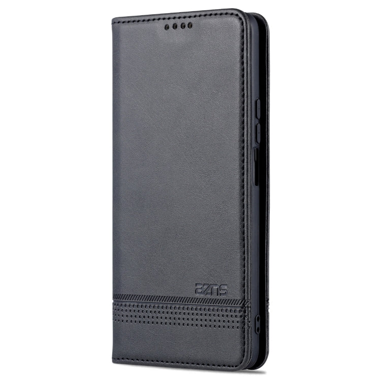 For Honor X30 AZNS Magnetic Calf Texture Leather Phone Case(Black) by AZNS