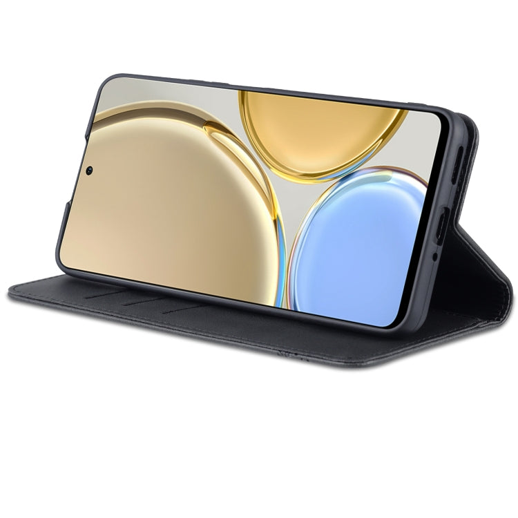 For Honor X30 AZNS Magnetic Calf Texture Leather Phone Case(Black) by AZNS