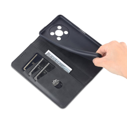 For Honor X30 AZNS Magnetic Calf Texture Leather Phone Case(Black) by AZNS