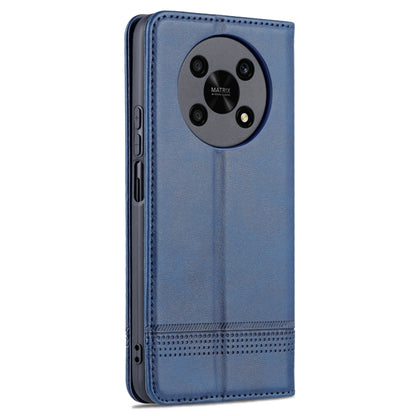 For Honor X30 AZNS Magnetic Calf Texture Leather Phone Case(Dark Blue) by AZNS