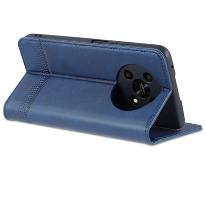For Honor X30 AZNS Magnetic Calf Texture Leather Phone Case(Dark Blue) by AZNS