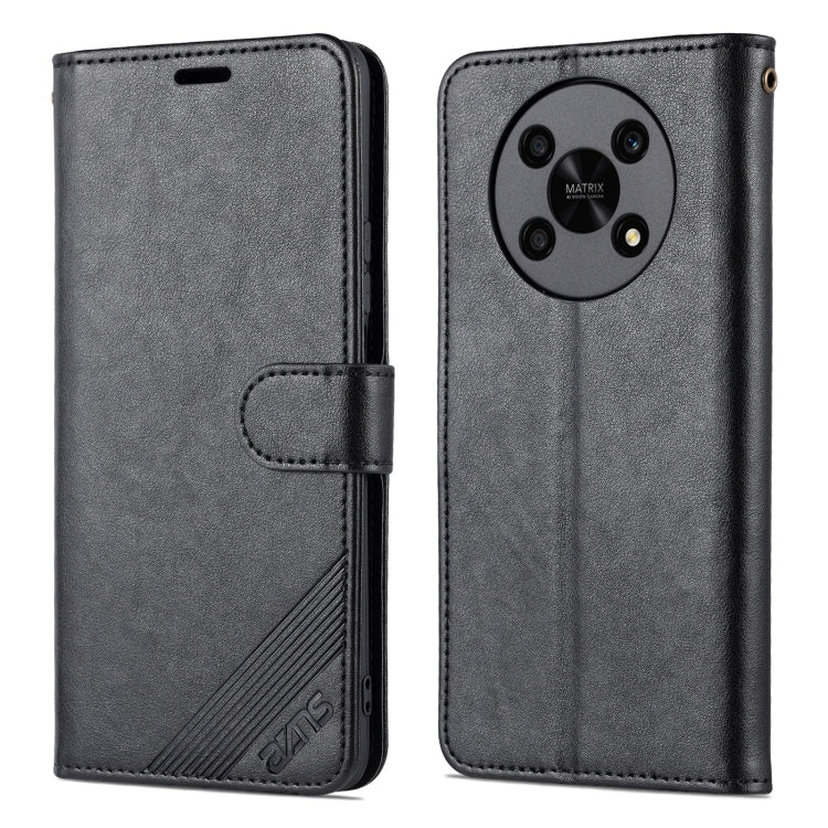 For Honor X30 AZNS Sheepskin Texture Flip Leather Phone Case(Black) by AZNS