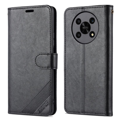 For Honor X30 AZNS Sheepskin Texture Flip Leather Phone Case(Black) by AZNS