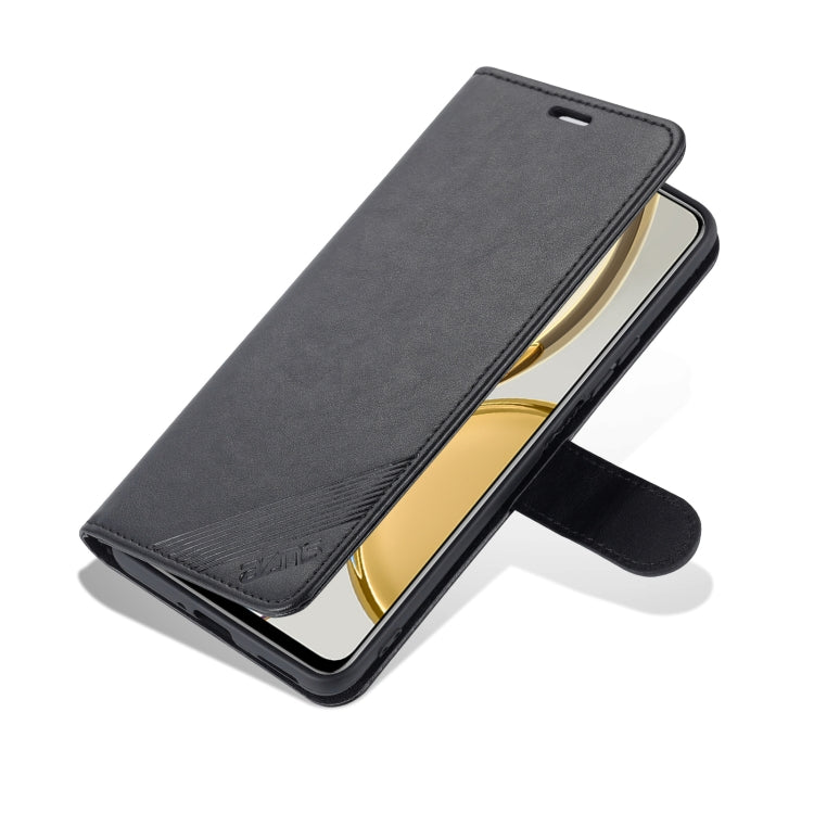 For Honor X30 AZNS Sheepskin Texture Flip Leather Phone Case(Black) by AZNS