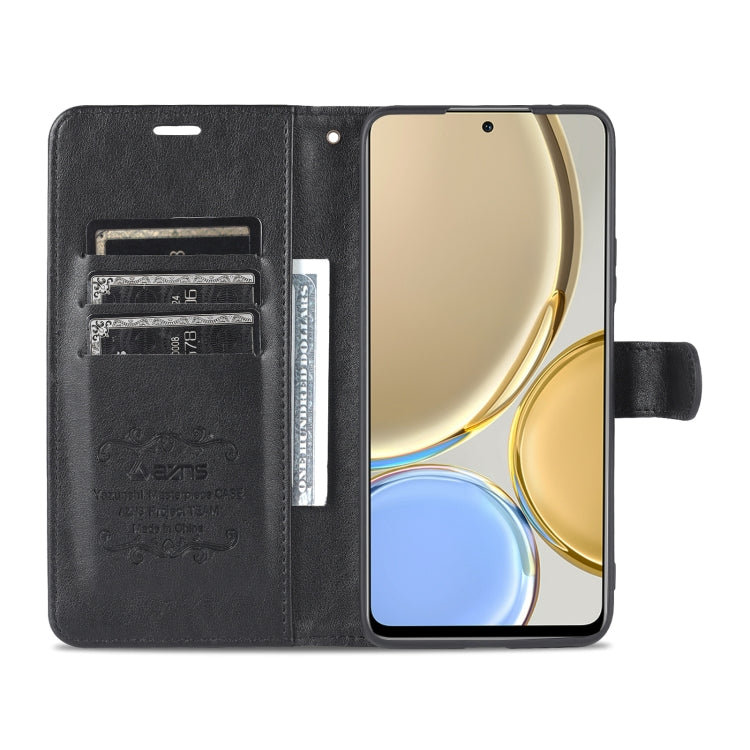 For Honor X30 AZNS Sheepskin Texture Flip Leather Phone Case(Black) by AZNS