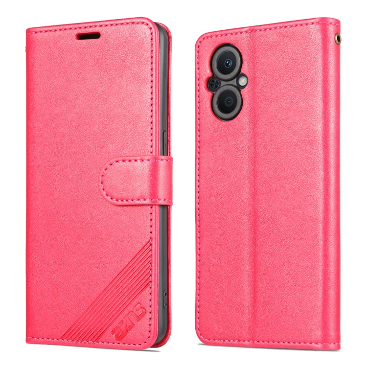 For OnePlus Nord N20 5G AZNS Sheepskin Texture Flip Leather Phone Case(Red) by AZNS