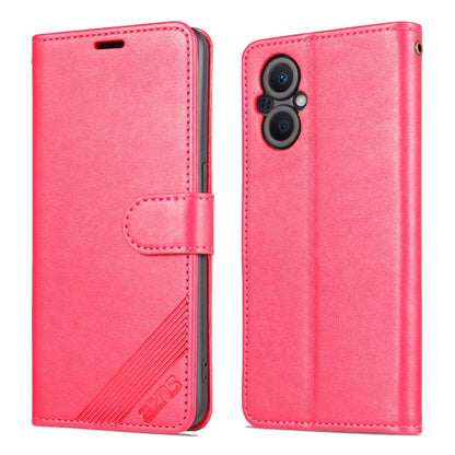 For OnePlus Nord N20 5G AZNS Sheepskin Texture Flip Leather Phone Case(Red) by AZNS