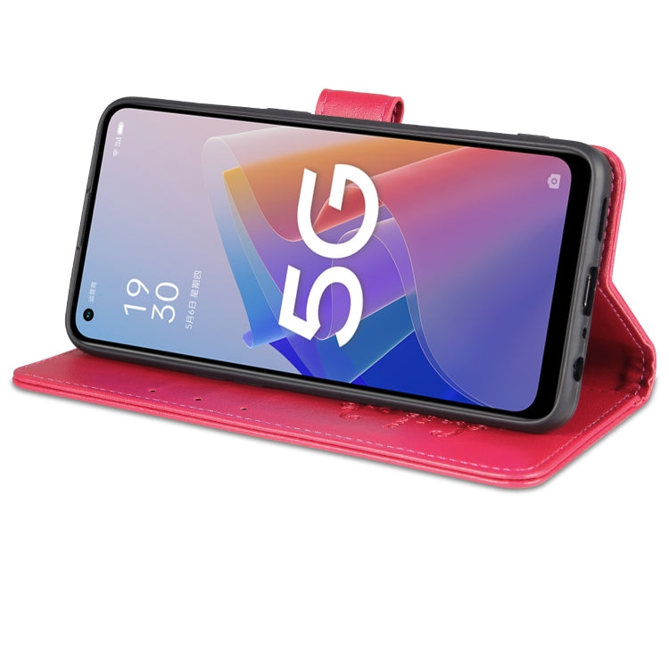 For OnePlus Nord N20 5G AZNS Sheepskin Texture Flip Leather Phone Case(Red) by AZNS