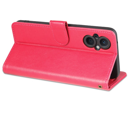 For OnePlus Nord N20 5G AZNS Sheepskin Texture Flip Leather Phone Case(Red) by AZNS