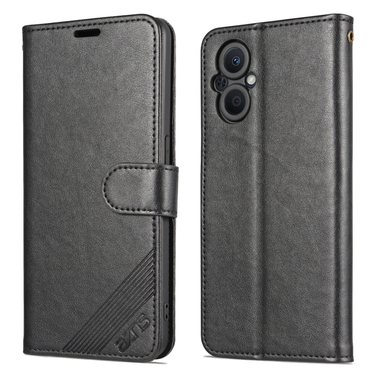 For OnePlus Nord N20 5G AZNS Sheepskin Texture Flip Leather Phone Case(Black) by AZNS