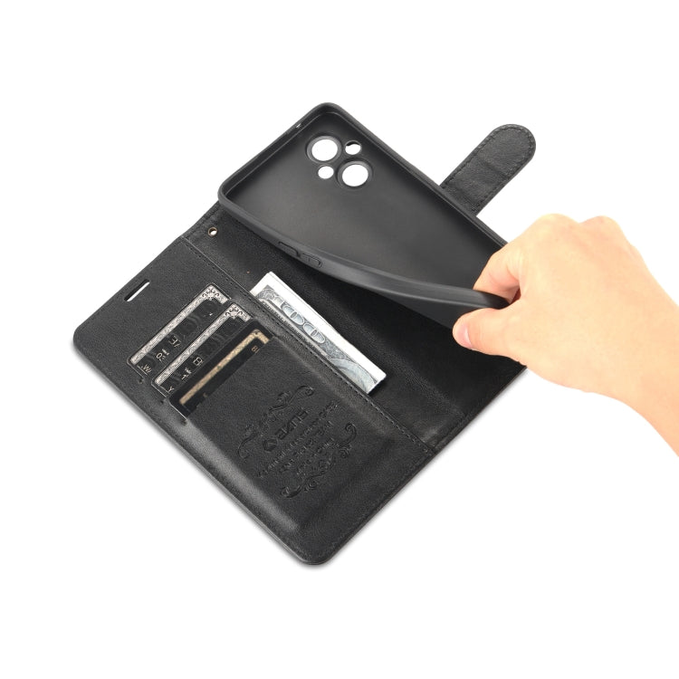 For OnePlus Nord N20 5G AZNS Sheepskin Texture Flip Leather Phone Case(Black) by AZNS