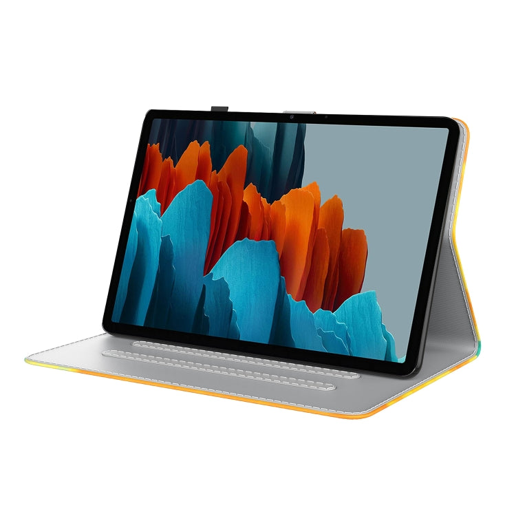 For Samsung Galaxy Tab S8 / Tab S7 Watercolor Pattern Flip Leather Tablet Case(Autumn Leaves) by bashfashion