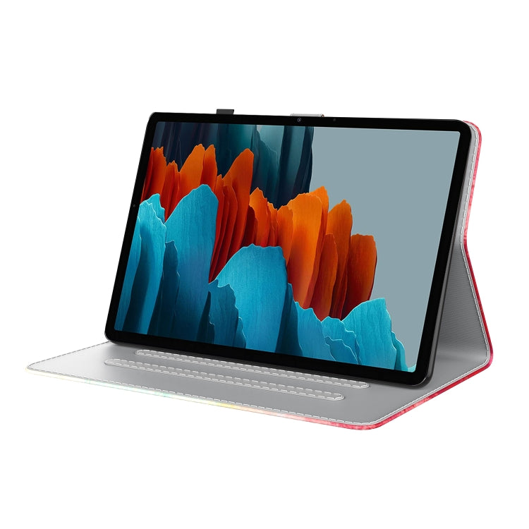 For Samsung Galaxy Tab S9 Watercolor Pattern Flip Leather Tablet Case(Spring Cherry) by bashfashion