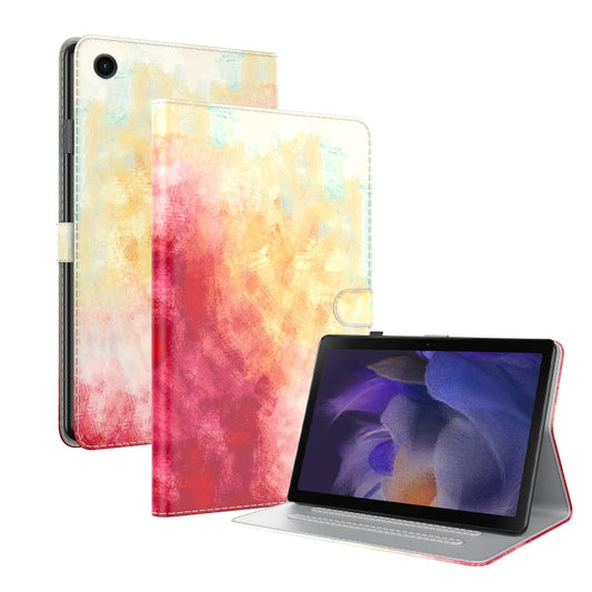 For Samsung Galaxy Tab А9+ Watercolor Pattern Flip Leather Tablet Case(Spring Cherry) by bashfashion