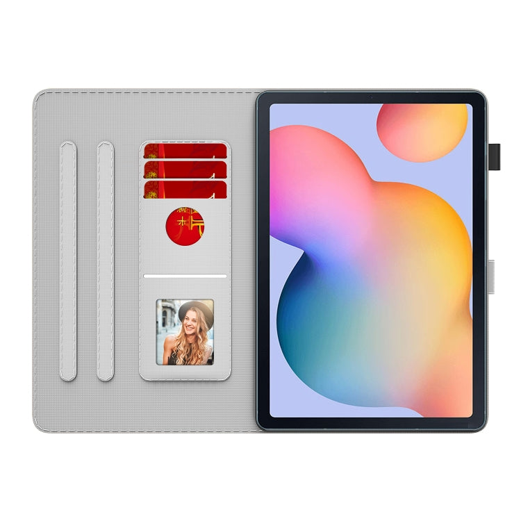 For Samsung Galaxy Tab S5e/T720/T725 Watercolor Pattern Flip Leather Tablet Case(Berry Color) by bashfashion