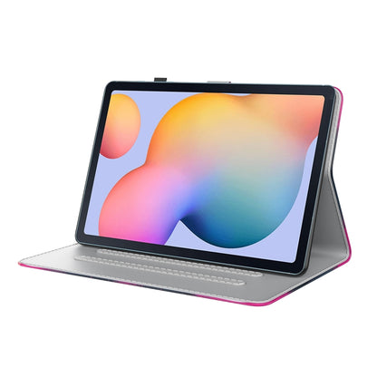 For Samsung Galaxy Tab S5e/T720/T725 Watercolor Pattern Flip Leather Tablet Case(Berry Color) by bashfashion