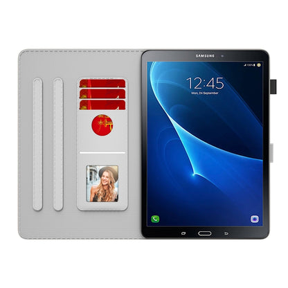 For Samsung Galaxy Tab A 10.1 2016/T580/T585 Watercolor Pattern Flip Leather Tablet Case(Cyan Green) by bashfashion