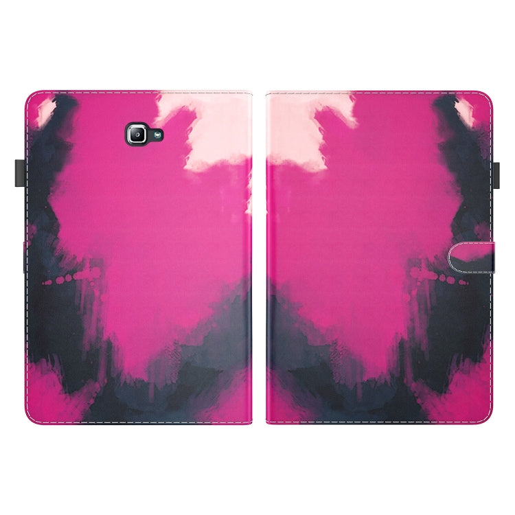 For Samsung Galaxy Tab A 10.1 2016/T580/T585 Watercolor Pattern Flip Leather Tablet Case(Berry Color) by bashfashion