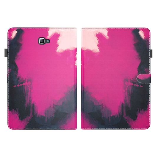 For Samsung Galaxy Tab A 10.1 2016/T580/T585 Watercolor Pattern Flip Leather Tablet Case(Berry Color) by bashfashion