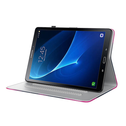 For Samsung Galaxy Tab A 10.1 2016/T580/T585 Watercolor Pattern Flip Leather Tablet Case(Berry Color) by bashfashion