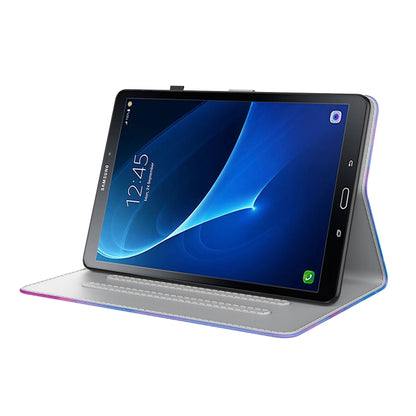 For Samsung Galaxy Tab A 10.1 2016/T580/T585 Watercolor Pattern Flip Leather Tablet Case(Purple Red) by bashfashion