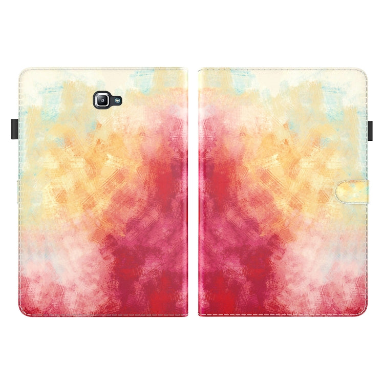 For Samsung Galaxy Tab A 10.1 2016/T580/T585 Watercolor Pattern Flip Leather Tablet Case(Spring Cherry) by bashfashion