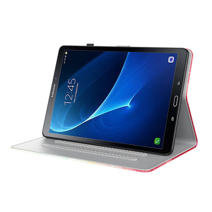 For Samsung Galaxy Tab A 10.1 2016/T580/T585 Watercolor Pattern Flip Leather Tablet Case(Spring Cherry) by bashfashion