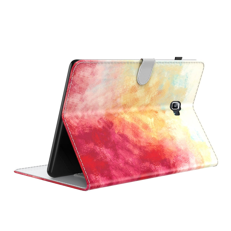 For Samsung Galaxy Tab A 10.1 2016/T580/T585 Watercolor Pattern Flip Leather Tablet Case(Spring Cherry) by bashfashion