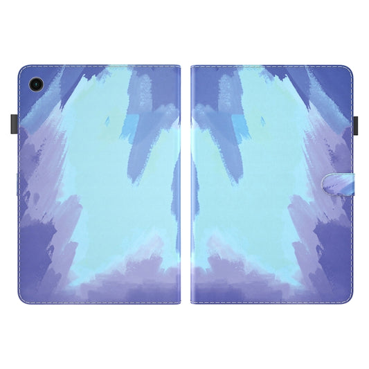 For Samsung Galaxy Tab А9 Watercolor Pattern Flip Leather Tablet Case(Winter Snow) by bashfashion