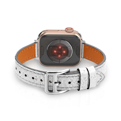 Twist Braided Leather Watch Band For Apple Watch Series 9&8&7 41mm / SE 3&SE 2&6&SE&5&4 40mm / 3&2&1 38mm(Silver) by bashfashion