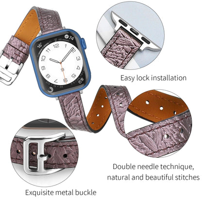 Twist Braided Leather Watch Band For Apple Watch Series 9&8&7 41mm / SE 3&SE 2&6&SE&5&4 40mm / 3&2&1 38mm(Purple) by bashfashion