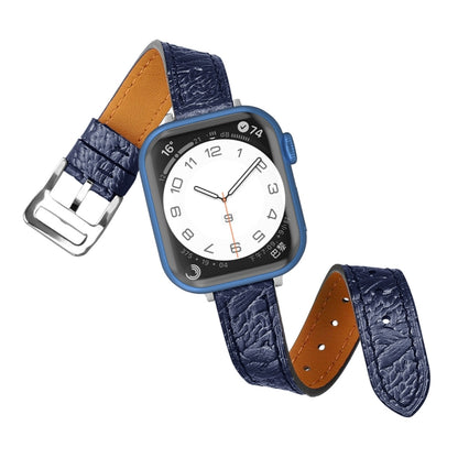 Twist Braided Leather Watch Band For Apple Watch Ultra 49mm&Watch Ultra 2 49mm / Series 9&8&7 45mm / SE 3&SE 2&6&SE&5&4 44mm / 3&2&1 42mm(Blue) by bashfashion