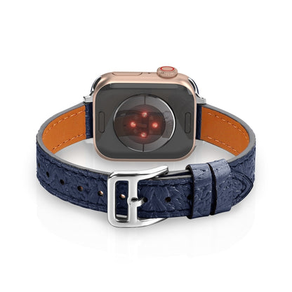 Twist Braided Leather Watch Band For Apple Watch Ultra 49mm&Watch Ultra 2 49mm / Series 9&8&7 45mm / SE 3&SE 2&6&SE&5&4 44mm / 3&2&1 42mm(Blue) by bashfashion