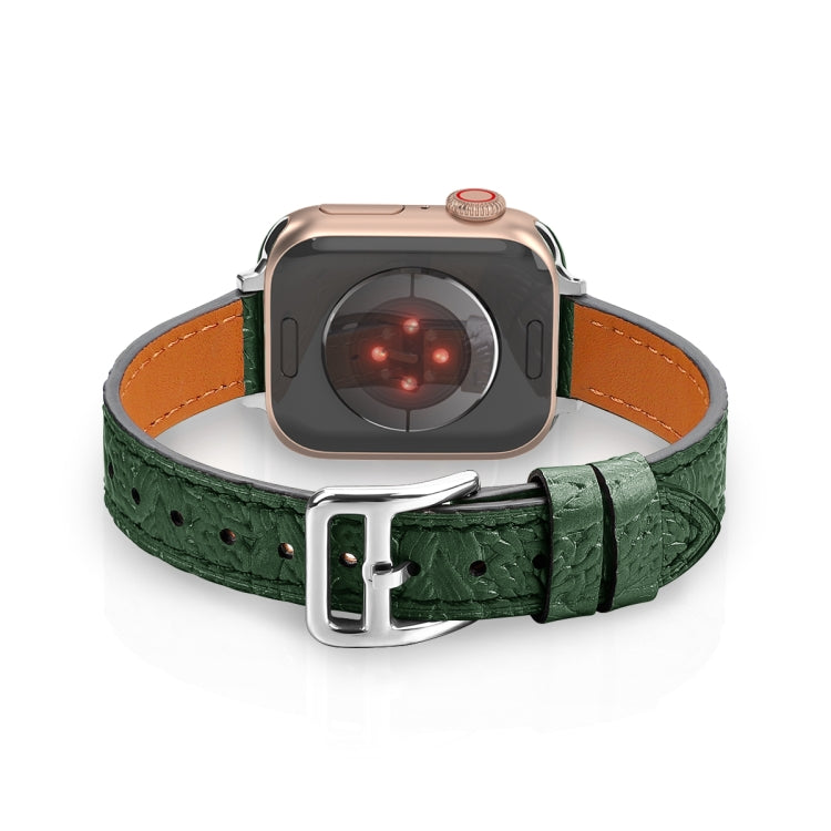 Twist Braided Leather Watch Band For Apple Watch Ultra 49mm&Watch Ultra 2 49mm / Series 9&8&7 45mm / SE 3&SE 2&6&SE&5&4 44mm / 3&2&1 42mm(Green) by bashfashion