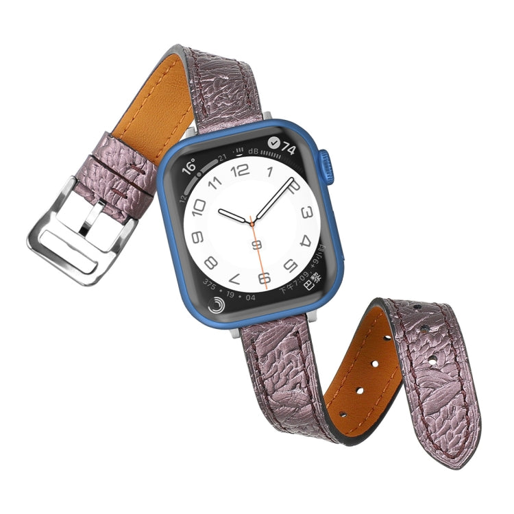 Twist Braided Leather Watch Band For Apple Watch Ultra 49mm&Watch Ultra 2 49mm / Series 9&8&7 45mm / SE 3&SE 2&6&SE&5&4 44mm / 3&2&1 42mm(Purple) by bashfashion