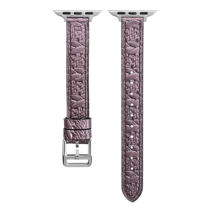 Twist Braided Leather Watch Band For Apple Watch Ultra 49mm&Watch Ultra 2 49mm / Series 9&8&7 45mm / SE 3&SE 2&6&SE&5&4 44mm / 3&2&1 42mm(Purple) by bashfashion