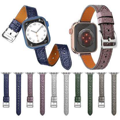 Twist Braided Leather Watch Band For Apple Watch Ultra 49mm&Watch Ultra 2 49mm / Series 9&8&7 45mm / SE 3&SE 2&6&SE&5&4 44mm / 3&2&1 42mm(Blue) by bashfashion