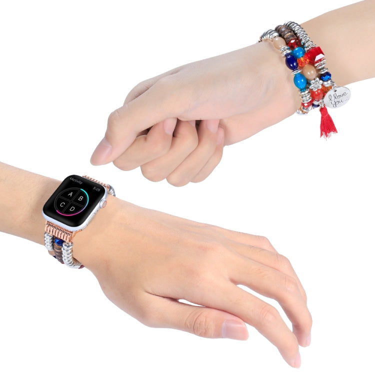 Tassel Beaded Watch Band For Apple Watch Ultra 49mm&Watch Ultra 2 49mm / Series 9&8&7 45mm / SE 3&SE 2&6&SE&5&4 44mm / 3&2&1 42mm(Colorful) by bashfashion