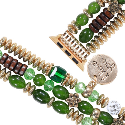 Tassel Beaded Watch Band For Apple Watch Ultra 49mm&Watch Ultra 2 49mm / Series 9&8&7 45mm / SE 3&SE 2&6&SE&5&4 44mm / 3&2&1 42mm(Green) by bashfashion