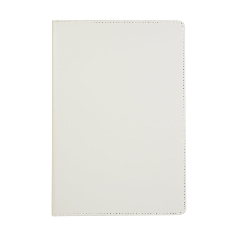 For Samsung Galaxy Tab S8 Ultra 360 Degrees Rotation Holder Litchi Leather Tablet Case(White) by bashfashion