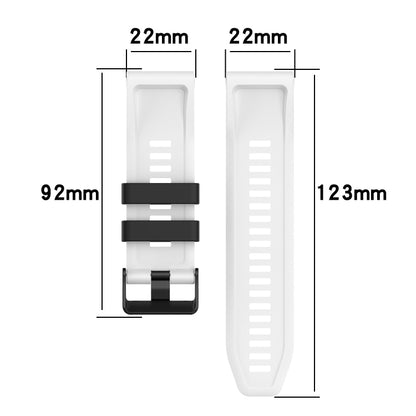 For Garmin Fenix 7 22mm Two-color Silicone Watch Band(White Black) by bashfashion