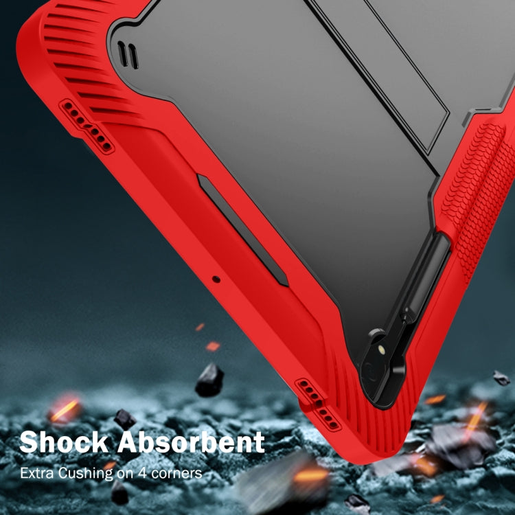 For Samsung Galaxy Tab S9 Ultra / S8 Ultra Silicone + PC Shockproof Protective Tablet Case(Red + Black) by bashfashion