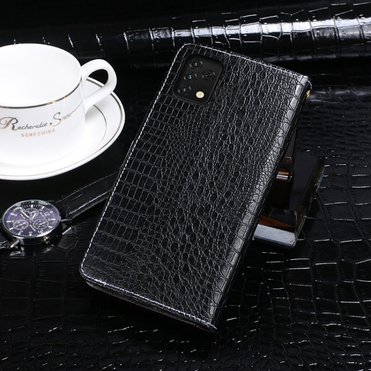 For Umidigi A11S idewei Crocodile Texture Leather Phone Case(Black) by idewei