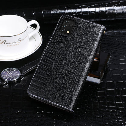 For Umidigi A11S idewei Crocodile Texture Leather Phone Case(Black) by idewei