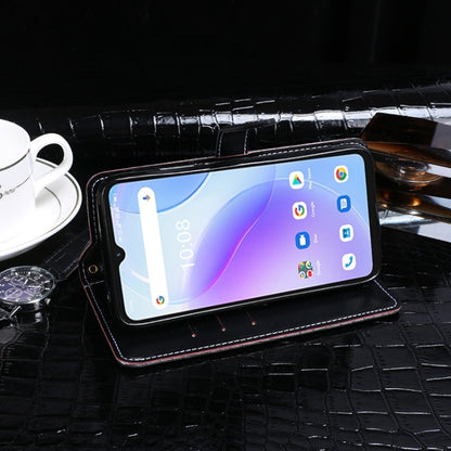 For Umidigi A11S idewei Crocodile Texture Leather Phone Case(Black) by idewei