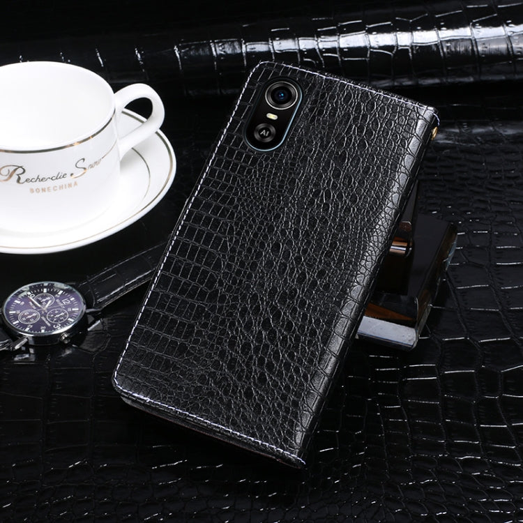 For ZTE Blade A31 Plus idewei Crocodile Texture Leather Phone Case(Dark Blue) by idewei