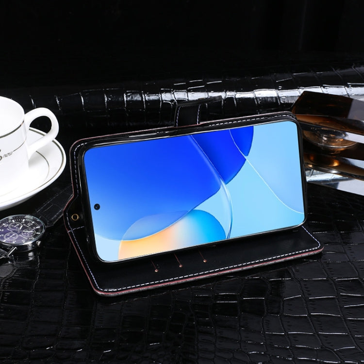 For Huawei nova 9 SE idewei Crocodile Texture Leather Phone Case(Dark Blue) by idewei