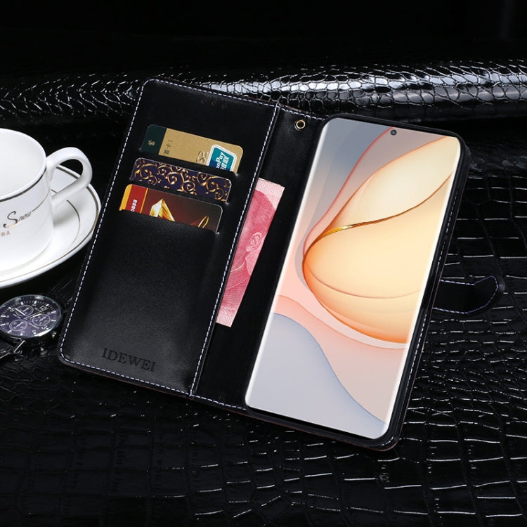 For ZTE nubia Z40 Pro idewei Crocodile Texture Leather Phone Case(Black) by idewei