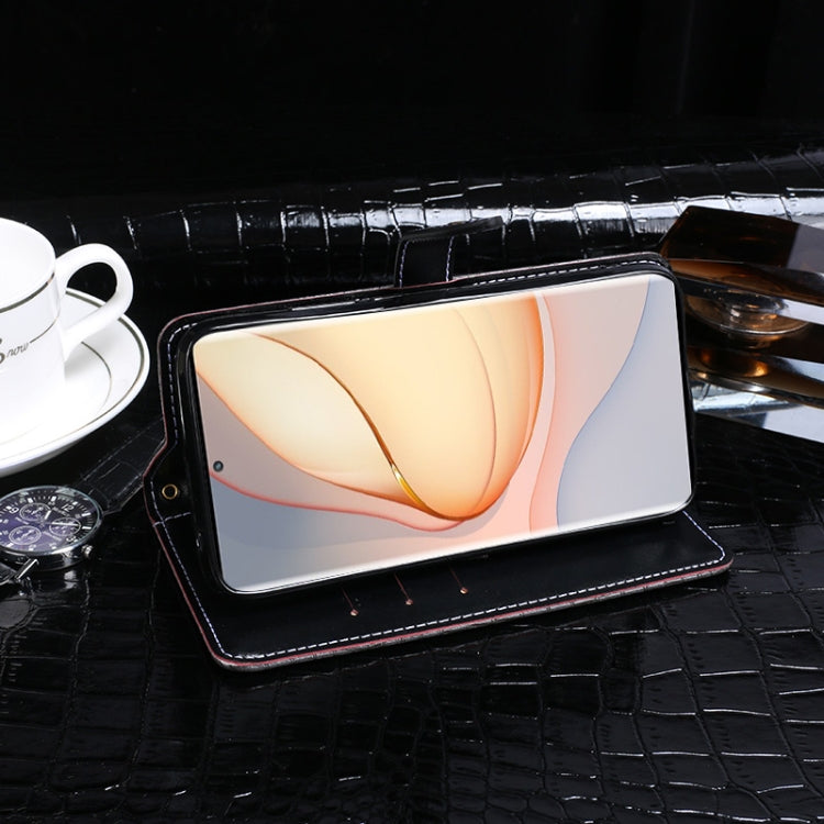 For ZTE nubia Z40 Pro idewei Crocodile Texture Leather Phone Case(Black) by idewei